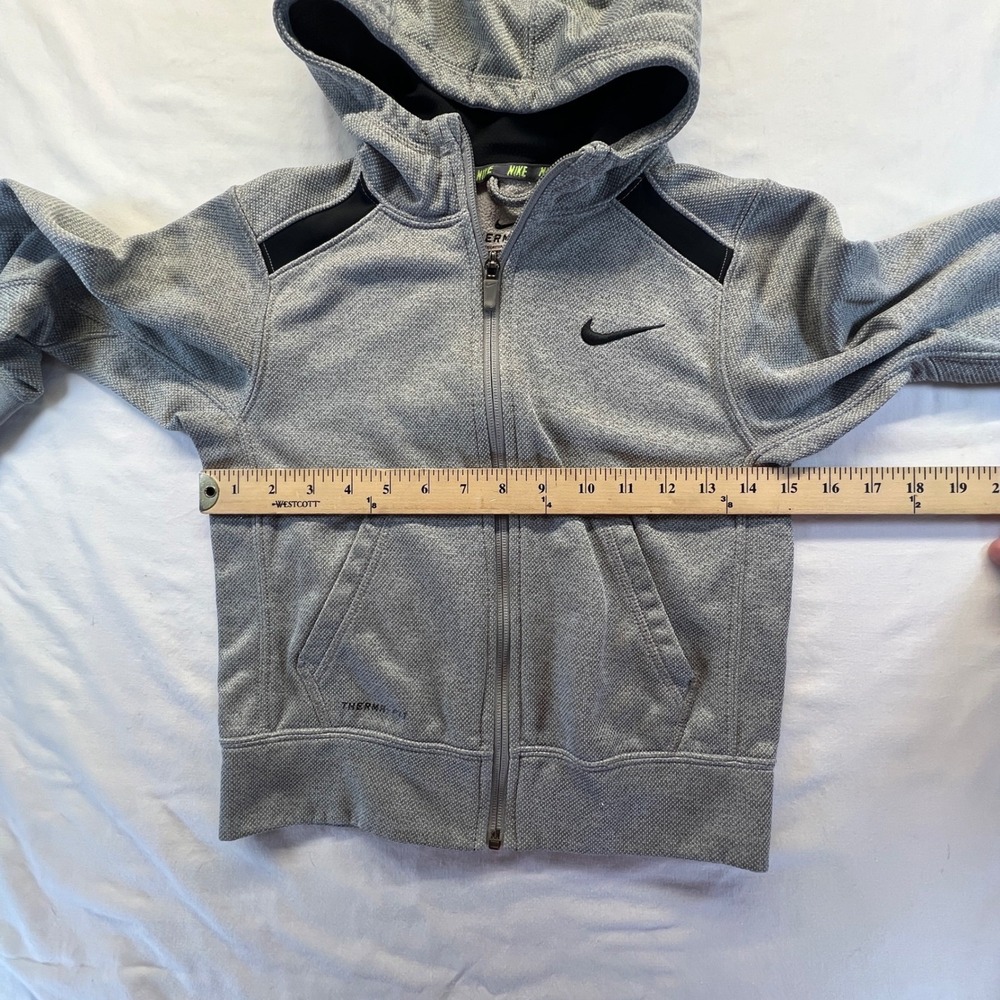 Nike Therma Fit Boys Full Zip Hoodie Gray Athletic Comfort Size XS - Picture 10 of 16